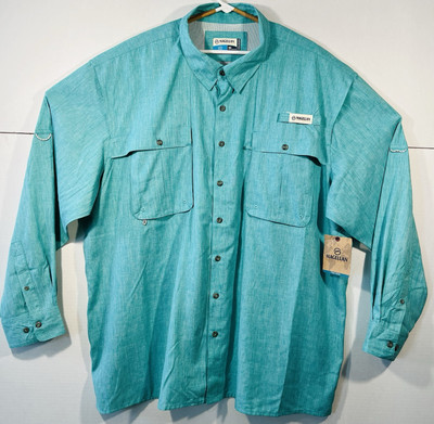 Magellan Outdoors Fish Gear Relaxed Fit Aransas Pass Heather Men s 3XL Shirt