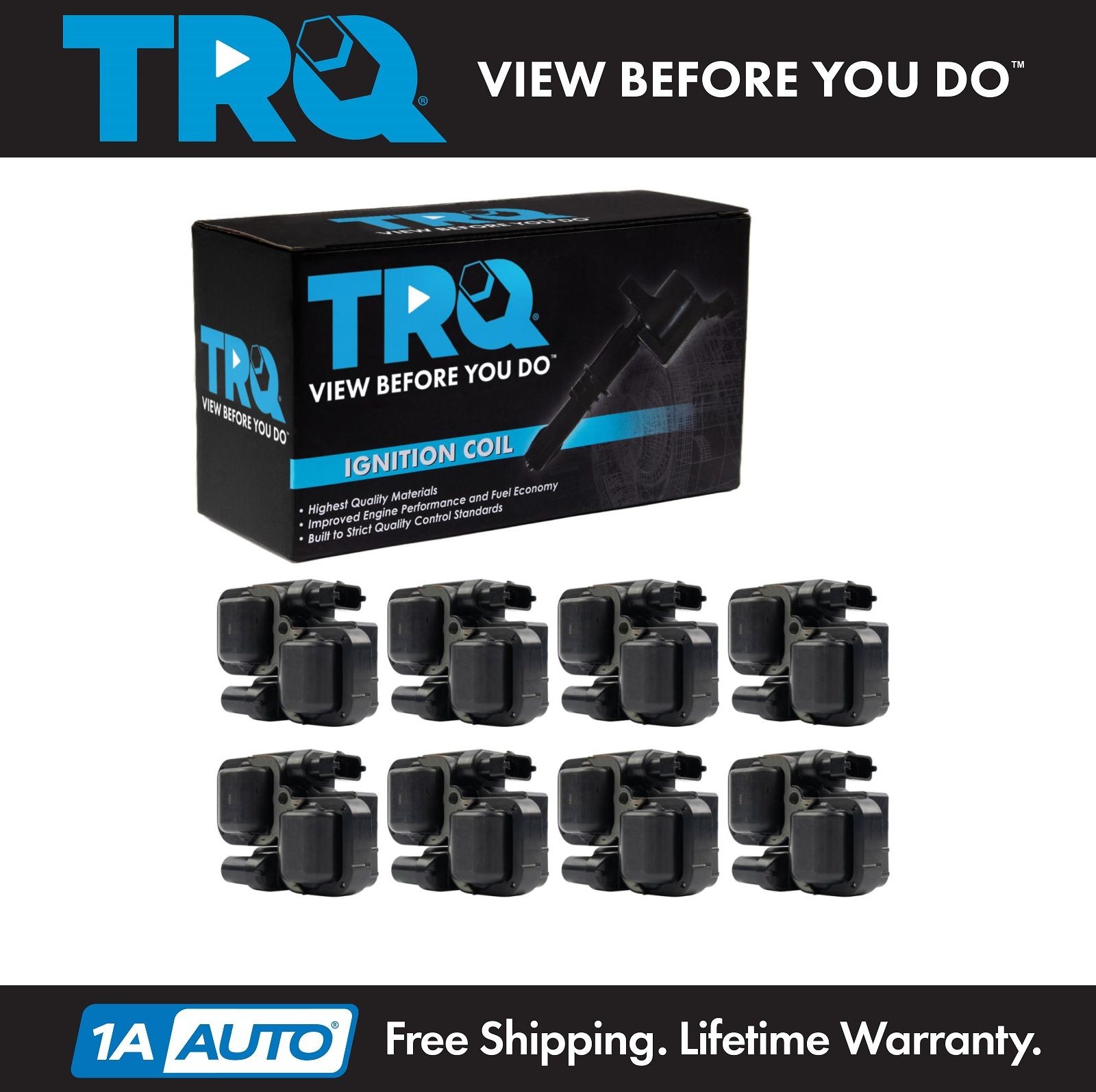 TRQ Ignition Coil Pack Set of 8 V8 Kit for CL Mercedes Benz CLK E ML C