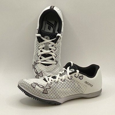 Unisex Under Armour Kick Distance 4 Track Spikes White sz. M5.5/W7 3025460-100