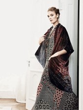 Johnny Was Morra Velvet Silk Kimono Jacket Duster Robe Sz M Rare NWT 300