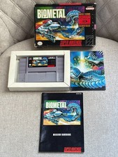 SUPER NINTENDO SNES BIOMETAL COMPLETE GAME IN BOX WITH MANUAL & POSTER CIB WORKS