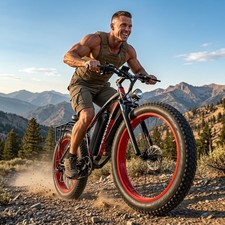 1500W Electric Bike for Adults 26" Fat Tire Ebike 34MPH 48V 15Ah Mountain E-Bike