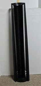 Vintage LASERLINE 70 CD Black Plastic Floor Tower Rack Display Storage Rack 38”