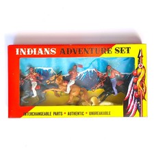 TIMPO Indians Adventure Set figurines vintage démontables indiens et cowboys