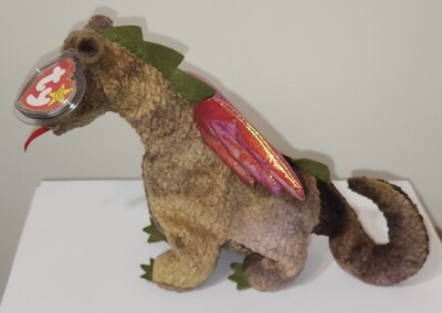TY Beanie Baby - SCORCH the Dragon (7 Inch) NEW MWMTs Plush
