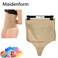 NWOT Maidenform Women's L Tame Your Tummy High Waist Lace Thong DMS707