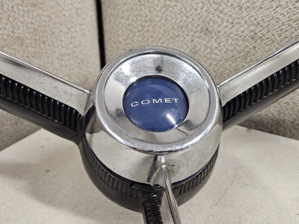 Volante Mercury Comet 1961 1962 1963 original de 3 radios con anillo de bocina negro Foto 4 de 4