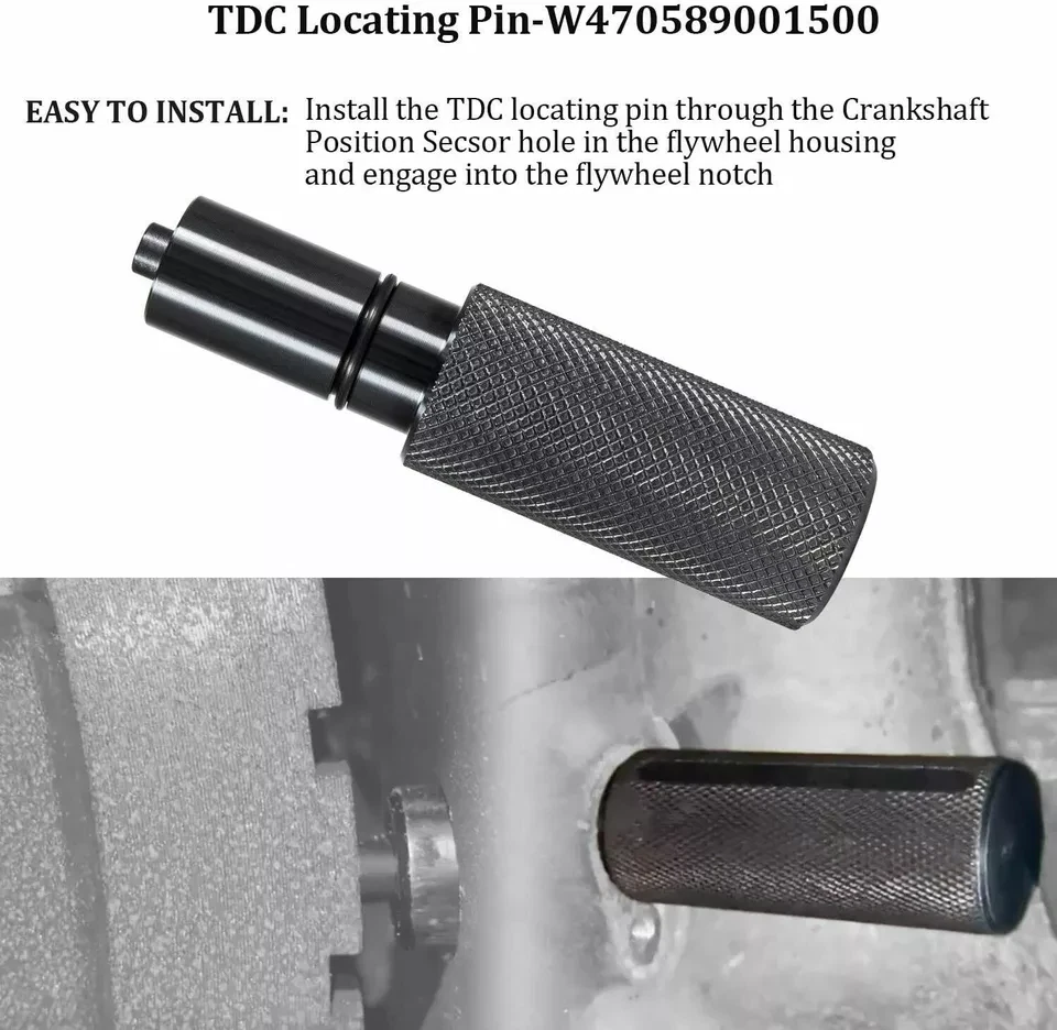 Detroit Diesel DD15 DD16 Árbol de levas Herramienta de distribución TDC Pin de localización Kit de herramientas de motor Foto 4 de 4