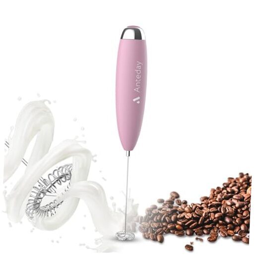Frother for Coffee, Frother Handheld, Milk Frother, Upgraded Matcha Light Pink