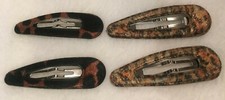 Leopard fabric hair clips 4 Hair Accessories