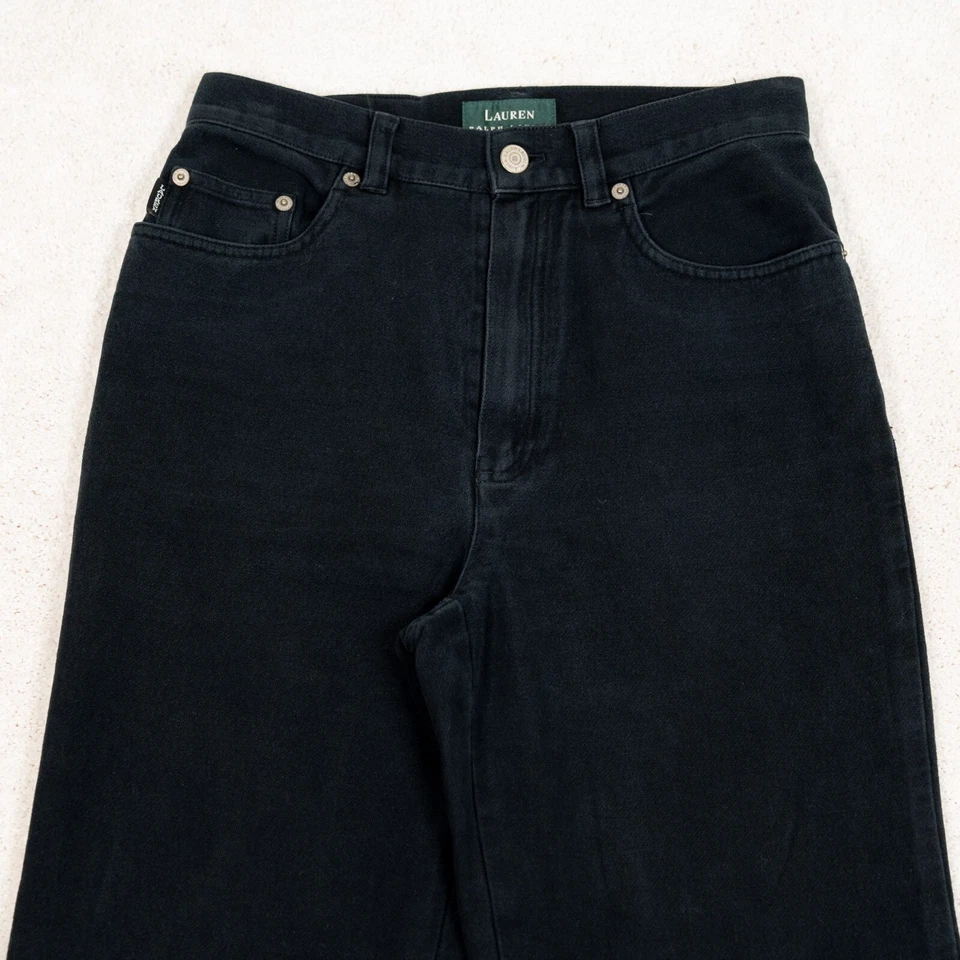Pantalones negros Lauren Ralph Lauren para mujer talla 4 corte bota Foto 2 de 4