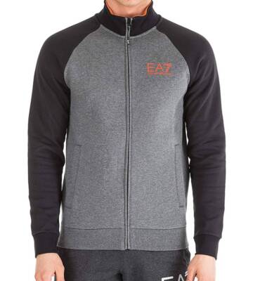 EMPORIO ARMANI EA7 Herren Men Sweatshirt Sweatjacke Pullover Grau SLIM UVP: 115 