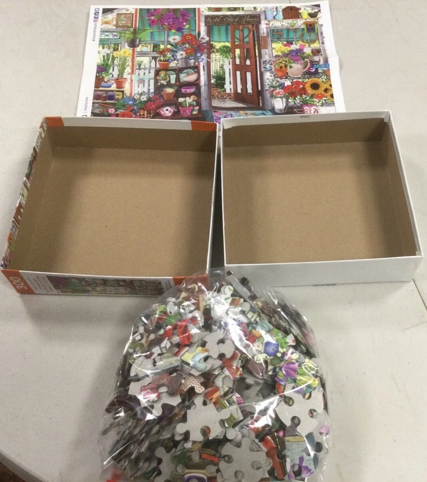 Ceaco Puzzle Flower Shop 300 Lg Pieces With Poster 2021 Complete - Image 3 of 4