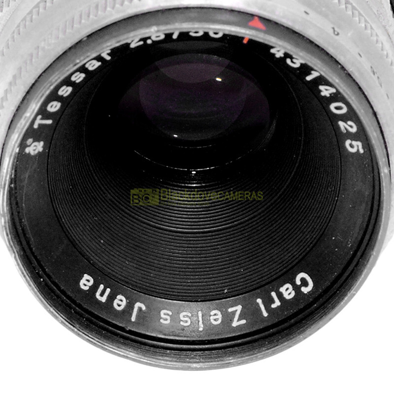 Carl Zeiss Jena Tessar 50mm f2,8 T silver obiettivo a vite M42