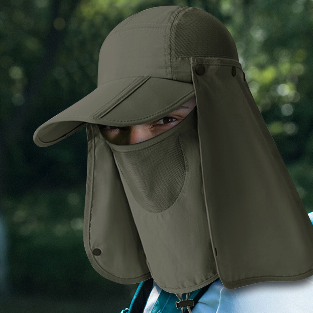 APL Cappello da Sole Unisex Rimovibile UPF50+ Cappello da Pesca per Escursioni Outdoor (Verde Esercito) IT