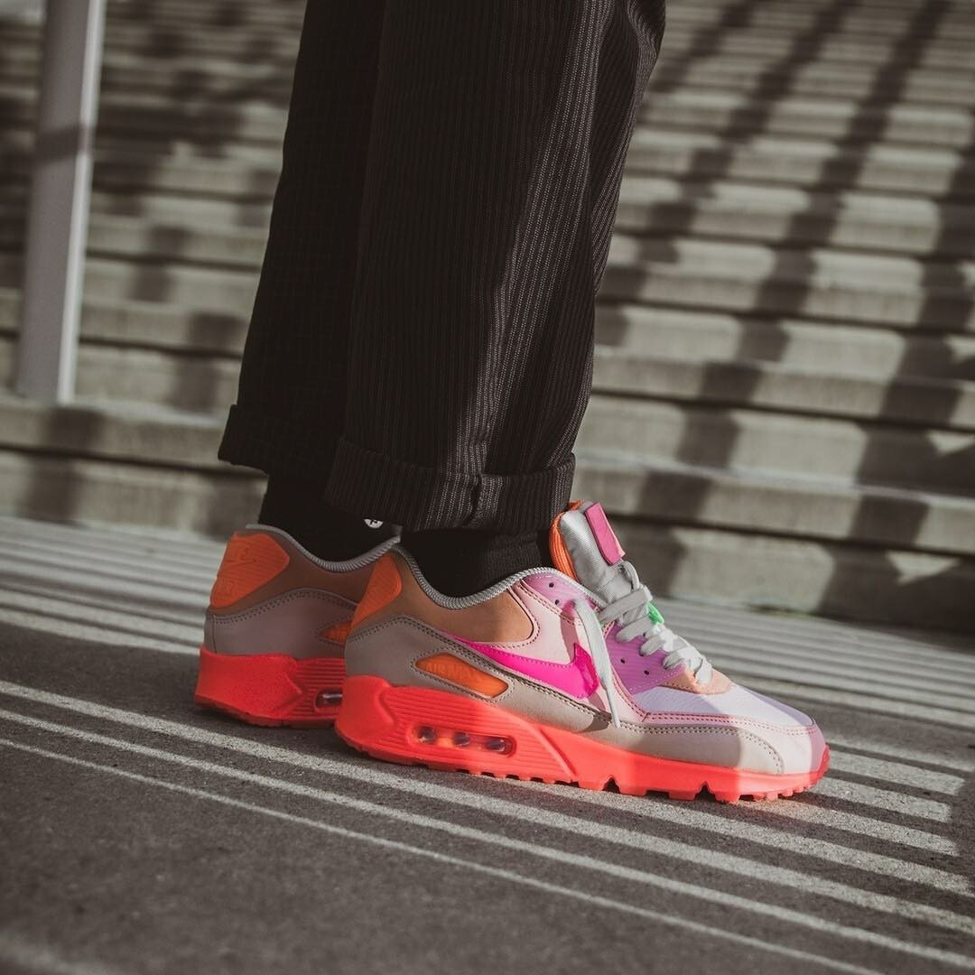 Nike Air Max 90 “Bright Crimson Platinum” CT3449-600 Women's