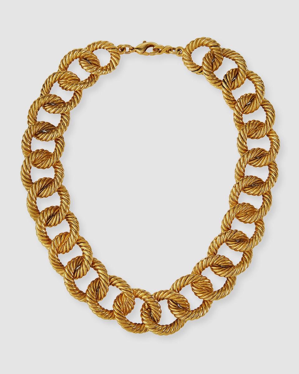 $425 Jennifer Behr Women's Gold Brenna Rope Chain-Link Fashion