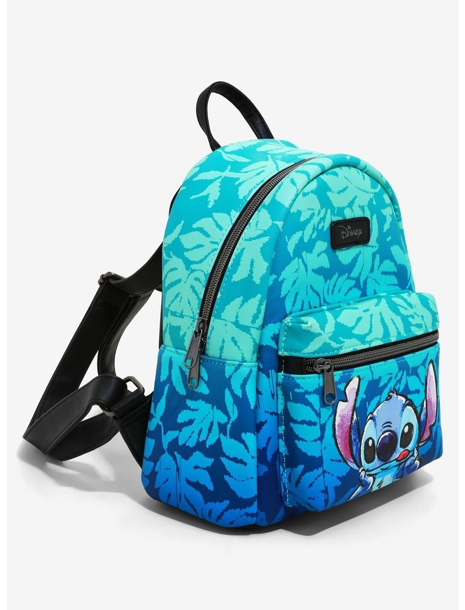 Loungefly Disney Lilo & Stitch Blue Tropical Leaves Mini  display picture 2