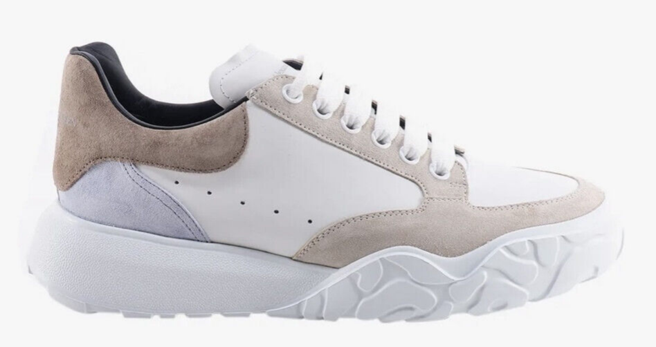 $540 Men's Alexander McQueen Court Trainer Sneakers White