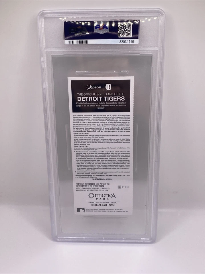 Jose Ramirez Autographed W/inscript! MLB Indians Debut Tkt Stub 9-1-13 PSA Slab - Image 4 of 4