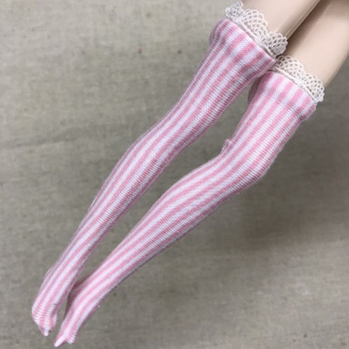 5 Pairs Pure Color Doll Stockings For 1/6 Scale Dolls (11") - Thigh High Socks For Barbie, Blythe