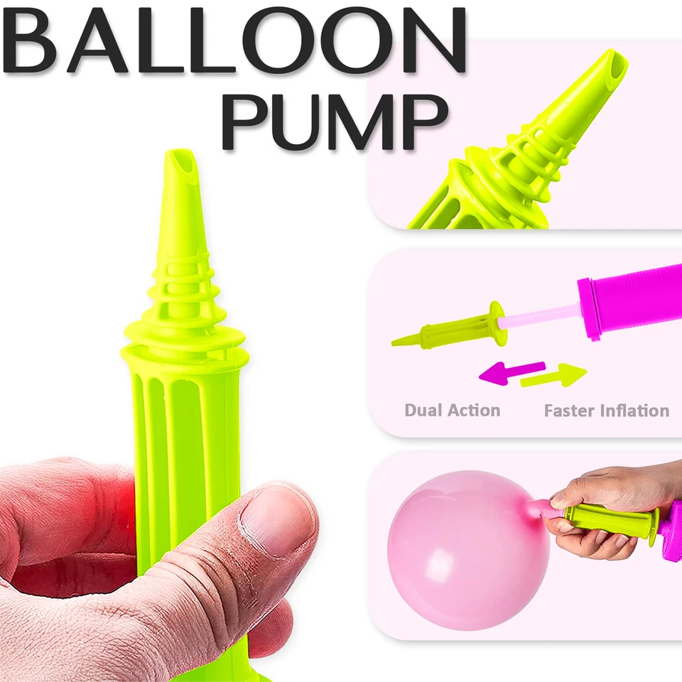 AEX Balloon Pump Air Inflator Portable hand pump for inflatables Birthday Party - Image 2 of 4