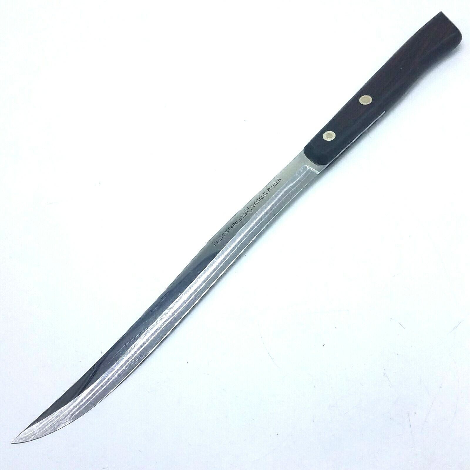 Vintage Flint Stainless Arrowhead Vanadium Slicer 13 1/4" Knife