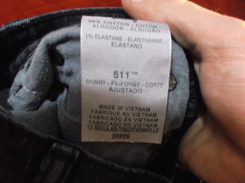LEVI'S KIDS DARK GRAY BLUE WASH JEANS 511 AKINNY FIT YOUTH DENIM PANTS 26X26 - Picture 3 of 12