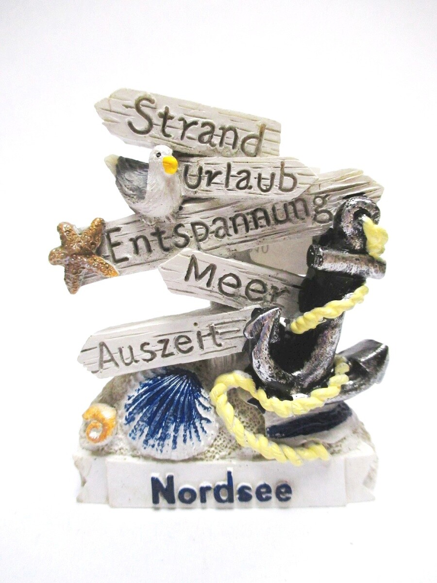 North Sea magnet sea holiday beach polyresin souvenir Germany (810)