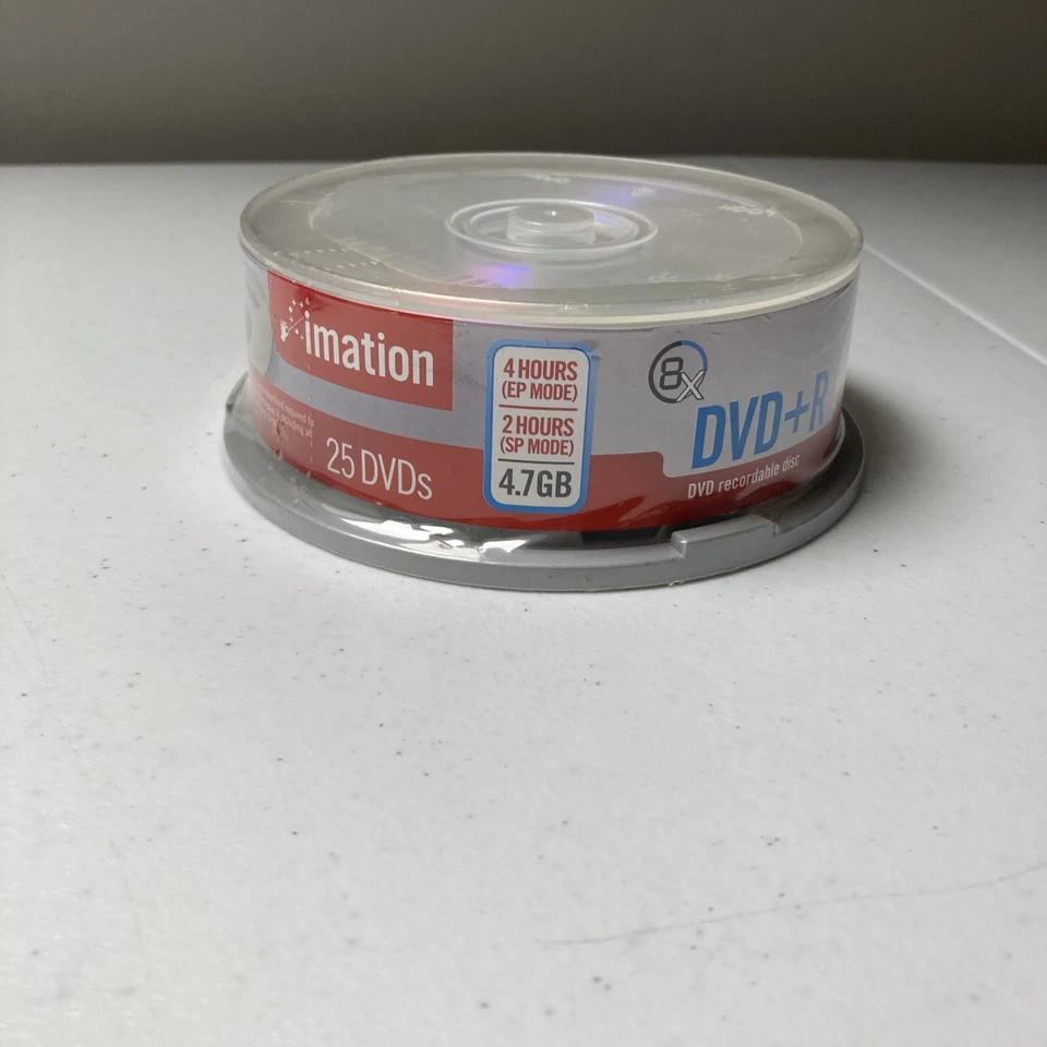 Imation DVD+R 16x Speed 4.7GB 2-4 Hours Blank Disc 25pk Spindle New 2003 - Image 3 of 4