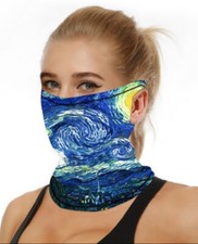 FACE COVER GAITER BALACLAVA - NEW unisex Van Gogh Starry night