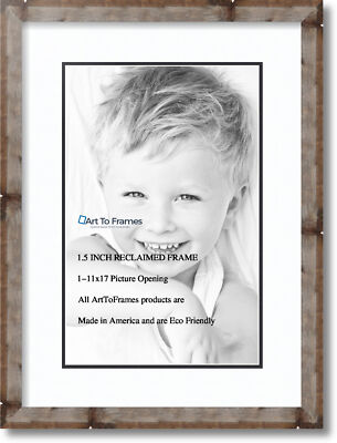 ArtToFrames Matted 15x21 Natural Picture Frame with 2'' Double Mat, 11x17 Opening
