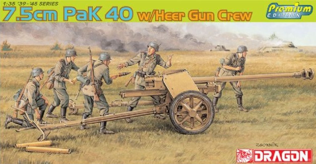 Dragon 1/35 6433 WWII German 7.5cm PaK 40 w/Heer Gun Crew | eBay