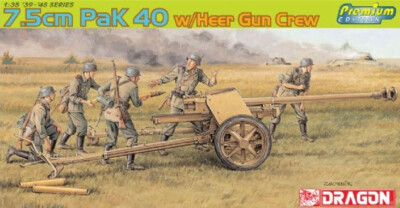 Dragon 1/35 6433 WWII German 7.5cm PaK 40 w/Heer Gun Crew | eBay