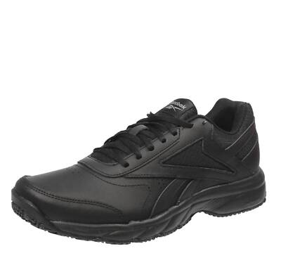 Reebok Work N Cushion - Laufschuhe aus schwarzem Leder - Größe 42,5 [9,5 US 27,5c