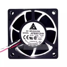 Delta AFB0612HH-W150 6025 DC12V 0.25A 6CM 3-Wire Dual Ball Mute Cooling Fan