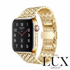 42mm Apple Watch 18-karat 18k Gold Plated Gold Link Band Custom RARE for  sale online | eBay