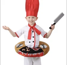Princess Paradise Hibachi Chef Table Top Halloween Costume Kid Child Size Small