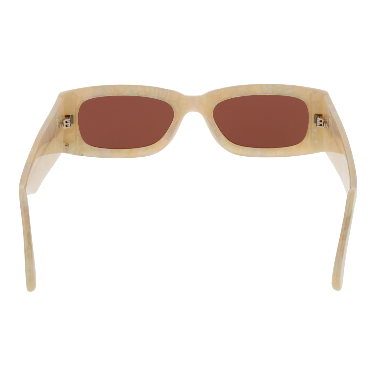 サングラス GCDS Woman Sunglasses Ivory GD0020 25S GCDS Sunglasses Cream Rectangular Burgundy Tinted GD0020 25S