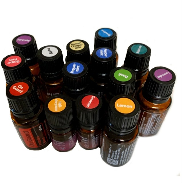DoTERRA Essential Oil Bottle Cap Labels 1/2" Inch 77 Oil Scent 288