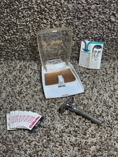 Vintage GILLETTE H1 Slim Adjustable Razor 1964 Case, Blades, Insert, Nice