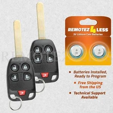 2 Keyless Entry Remote For 2011 2012 2013 Honda Odyssey Car Key Fob Control 5b