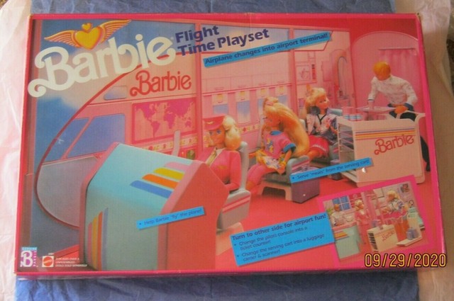 barbie flight time playset