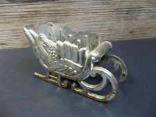 vintage Irwin plastic Santa's silver sleigh 1940's or 50's era good looking J