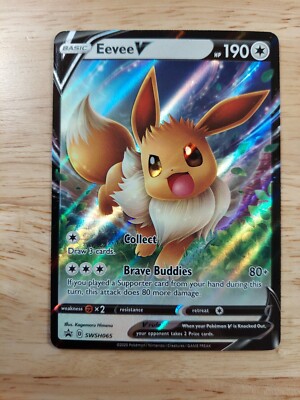Eevee V SWSH065 - NM Promo Rare Pokemon Card 
