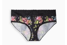 Torrid Hipster Panties Black Floral Lace Size 5 Ladies Plus Underwear