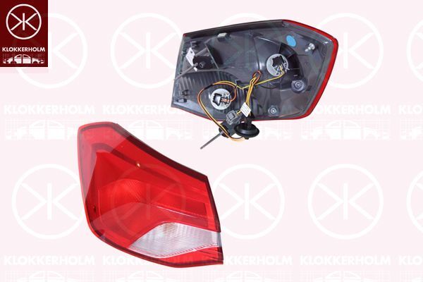 Neu RüCkleuchte Lampe - Links - Mit Lampe Basis - FüR Ford Focus IV ( Hn )-image