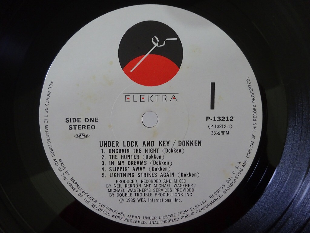 その他 LP Dokken Under Lock &amp; Key P13212 ELEKTRA /00260 Dokken Under Lock And Key Elektra P-13212 Japan VINYL LP | eBay