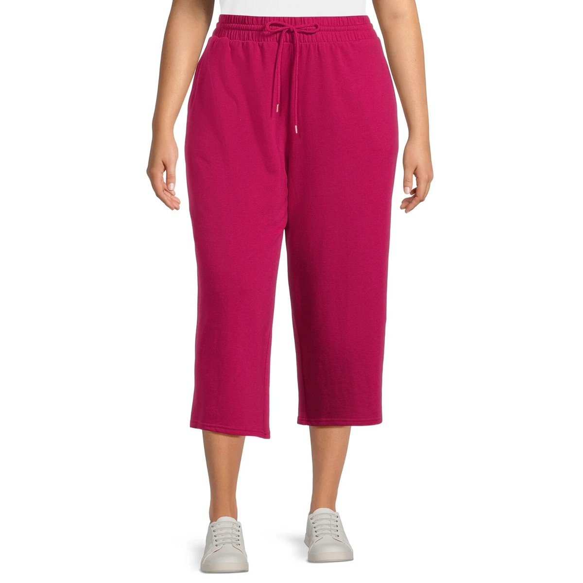 Terra Sky Terry Cloth Capri Pants Terra Sky Women's Pull On French