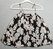 Sans Souci Cami Tank Top Women’s Small S Floral Sleeveless Blouse Spring Summer